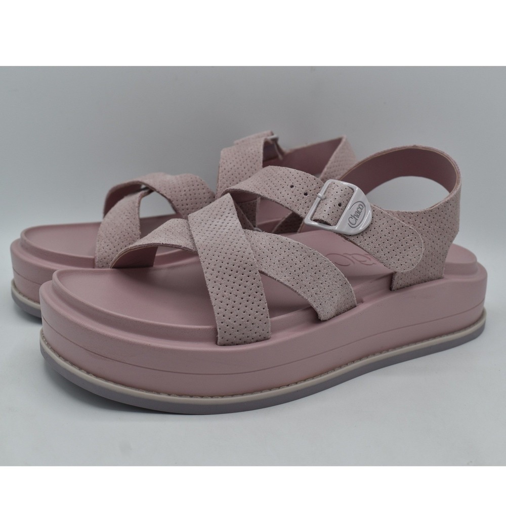 Chaco Women Size 8 Townes Midform Pink Suede Platform Sandals Shoes